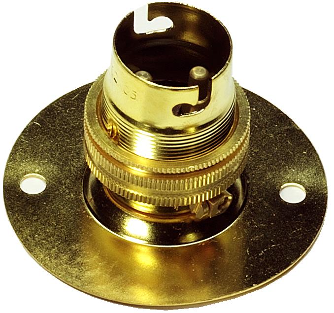 [05128] Ecofix Brass BC Batten Lampholder