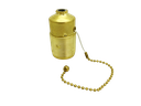 Plated Pull Chain Switched ES 10mm Lampholder