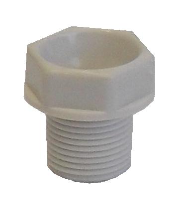 White Plastic Pottery Nipple 13mm