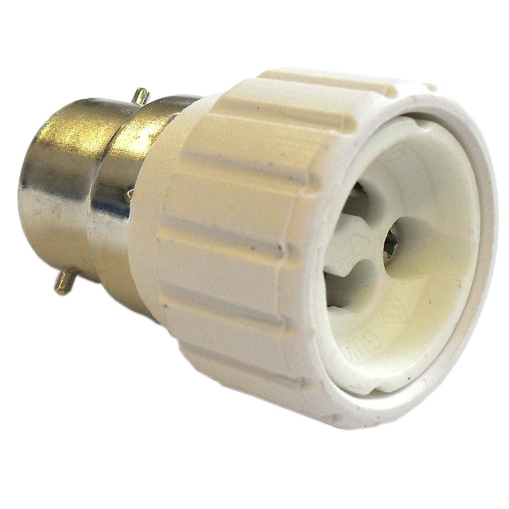 BC Male - GU10 Female Adaptor (B22 - GU10)