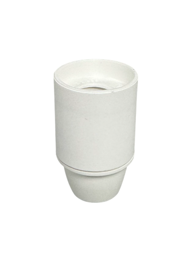 [06189] White Plastic USA E12 10mm Lampholder [Smooth Skirt]