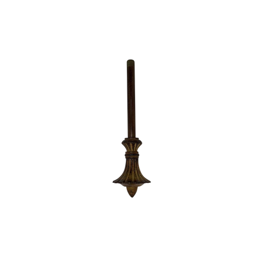 [06299] Large Antique Brass Decorative Finial With Bar