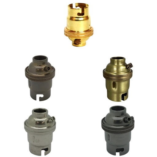 [BC Lampholder] Metalbrite BC Half Inch Lampholder [Smooth Skirt]