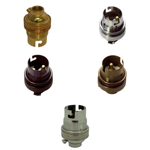 [B22 Lampholder] Metalbrite BC Half Inch Lampholder