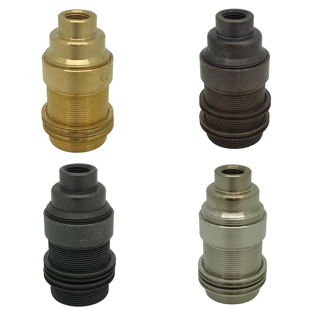 [E14 Lampholder] Metalbrite SES 10mm Lampholder [Threaded Skirt]