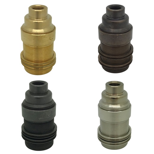 [E14 Lampholder] Metalbrite SES 10mm Lampholder [Threaded Skirt]