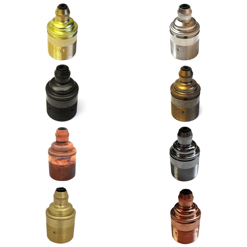 [E27 Lampholder] Metalbrite ES Cordgrip Lampholder [Threaded Skirt]