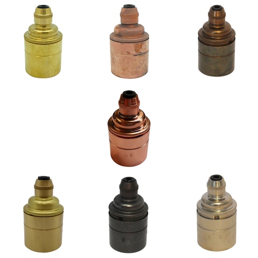 [E27 Lampholder] Metalbrite ES Cordgrip Lampholder [Smooth Skirt]