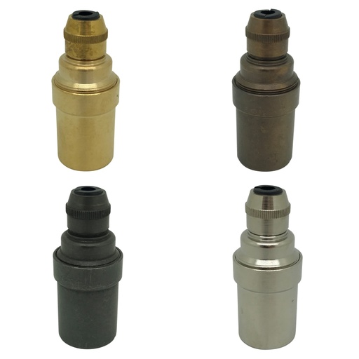 [E14 Lampholder] Metalbrite SES Cordgrip Lampholder [Smooth Skirt]