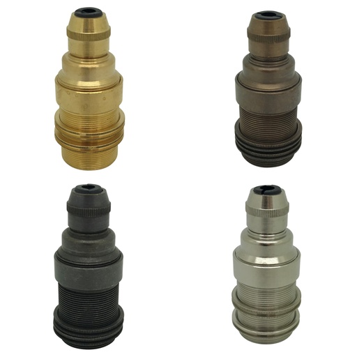 [E14 Lampholder] Metalbrite SES Cordgrip Lampholder [Threaded Skirt]
