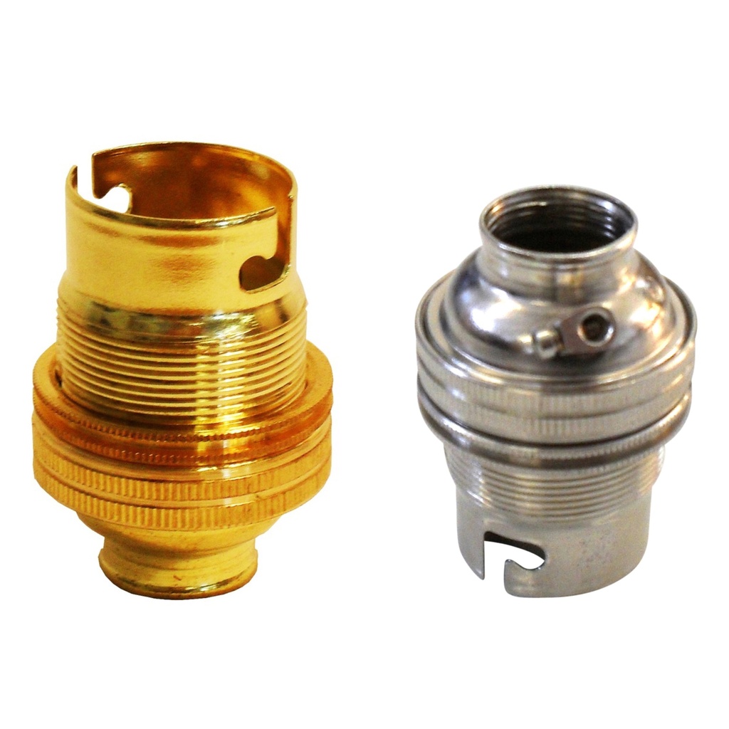 [B22 Lampholder] Metalbrite BC ⅝" Lampholder