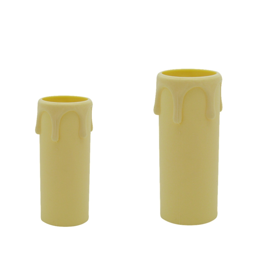 [Candle Sleeve] 27mm Internal Diameter Cream Plastic Candle Tube with Wax Drip Effect