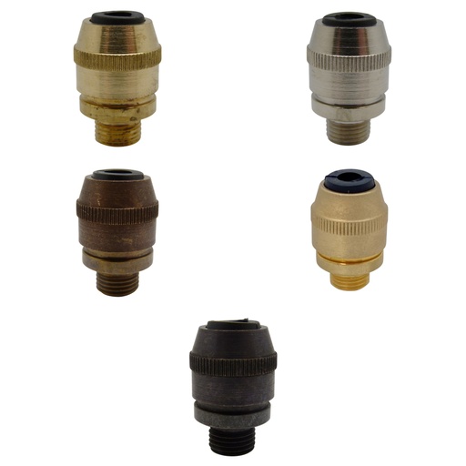 [Metal Cordgrip] Knurled Metal Symmetrical Cordgrip with 10mm Male Thread