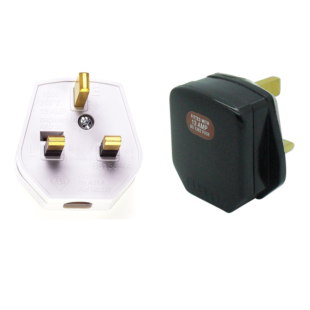 [13A Plug Top] 13A Plug Fused 13A Quality Bakelite Style Finish