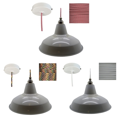 [William Estridge] White Industrial Shade Pendant