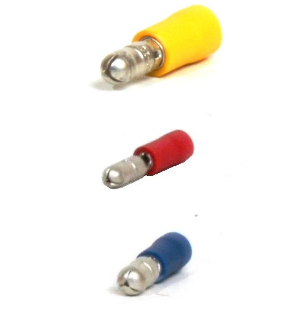 [Coloured Crimps] Crimp Bullet Male 100pk