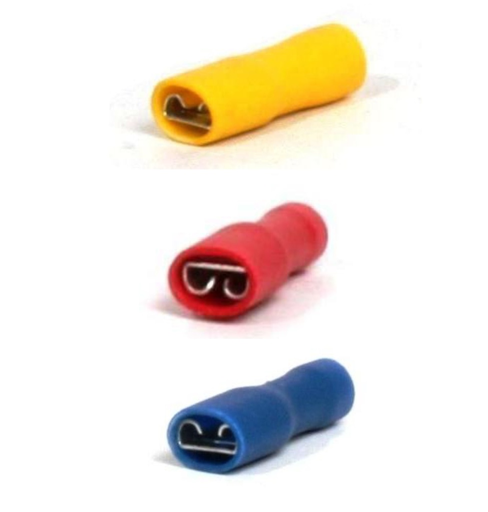 [Coloured Crimps] Crimp Spade Female 100pk