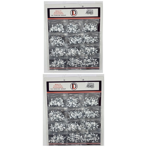 [Cable Clips] Flat Cable Clips Carded - 12 x 20pk