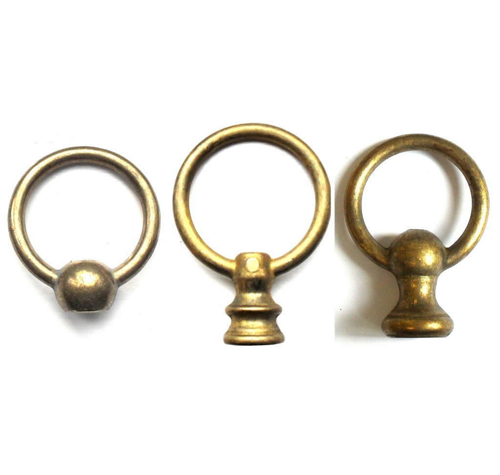 [Threaded Ring] Decorative Large Cast Brass Loop
