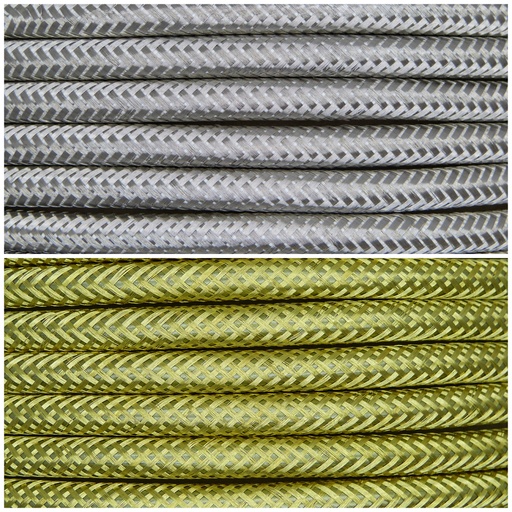 [Metal Braided Flex] 3 Core 0.5mm Round Metal Braided Flex 