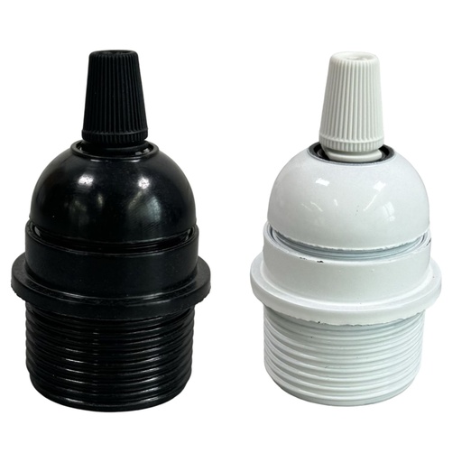 [E27 Lampholder] Continental ES Cordgrip Lampholder [Threaded Skirt with Shoulder]