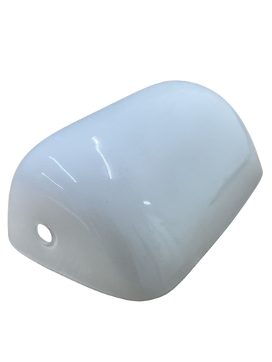 [01213] White Glass Bankers Lamp Replacement Shade