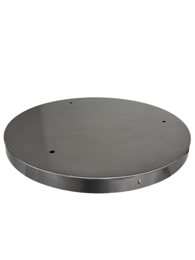 [01081] Scratched 450mm 3 outlet Ceiling Plate - Brushed Steel