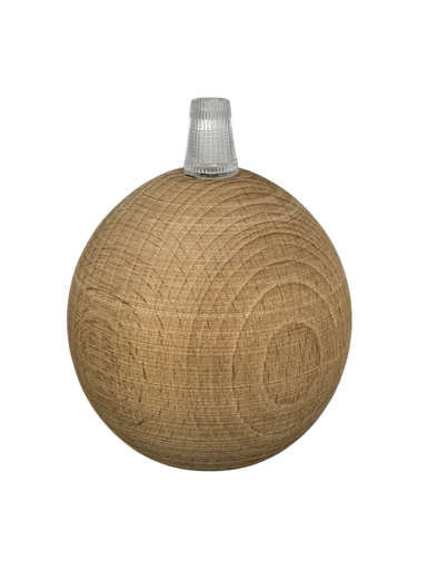 [01089] Wooden Sphere Lampholder ES Cordgrip Lampholder - Natural