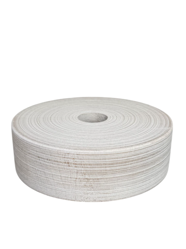 [01092] Circular Wooden Ceiling Rose with Large outlet - Limed - 130mm x 40mm
