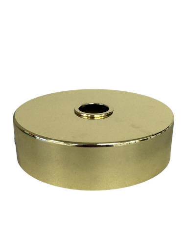[01098] Brass Plated Ceiling Rose with Large outlet - 130mm x 35mm 