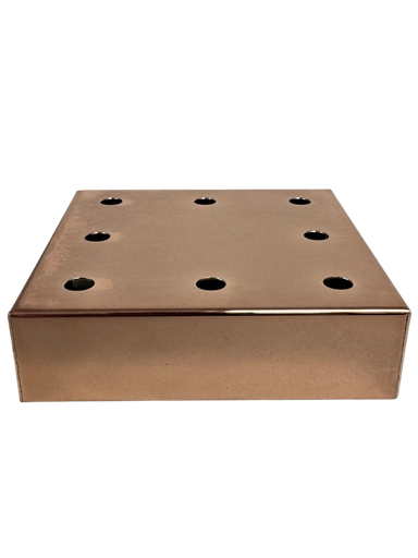 [01102] Copper Ceiling Rose with 8 outlets - 130mm x 130mm x 35mm