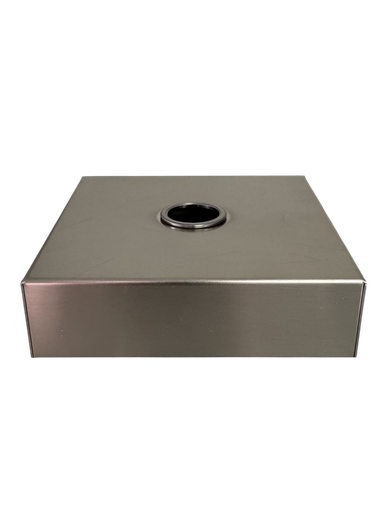 [01107] Brushed Nickel Ceiling Rose with Large outlet - 130mm x 130mm x 35mm