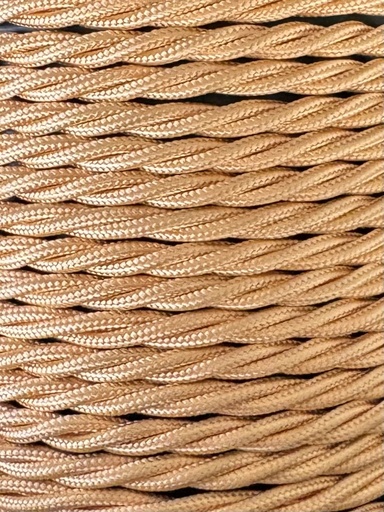 [01117] Triple Twisted 3 Core 0.5mm Braided Flex Pale Copper / Peach (Clearance)