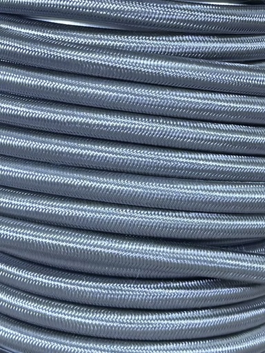 [01123] Round Braided Cable 2 Core 0.75mm Elephant Grey